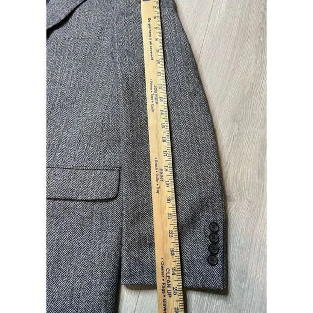 Lauren Ralph Lauren Sport‎ Coat Jacket Men 43 R Brown Tweed Wool Herringbone